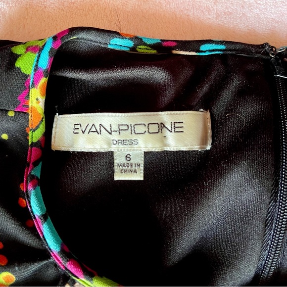 Evan-Picone Indie black paisley midi dress - Picture 6 of 7